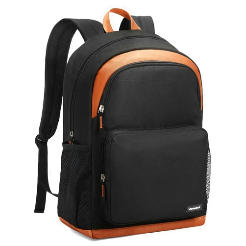 Vorspack Backpack for Men and Women - Basic Bookbag Lightweight Casual Daypack Backpacks for College Work Travel - Black