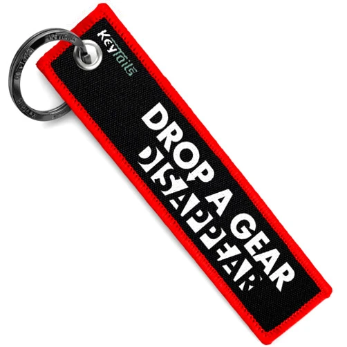 KEYTAILS Keychains, Premium Quality Key Tag for Motorcycle, Car, Scooter, ATV, UTV [Drop A Gear & Disappear]