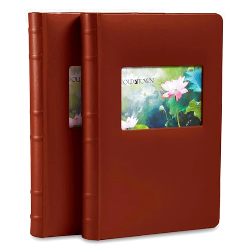 Old Town 2-Pack Bonded Leather Photo Albums, Photo Album 5x7 & 4x6 Slots, Brown
