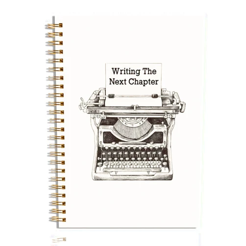 JHFDTY Writers Journal Notebook Writer Gifts for Authors Women Men Writing The Next Chapter Hardcover 160 Pages Spiral Notebooks