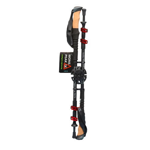 Mons Peak IX Tiger Paw 7075 Trekking Poles for Hiking, Trekking, Walking, Snowshoeing - Cork Grip, Collapsible, Adjustable, Telescoping Lightweight