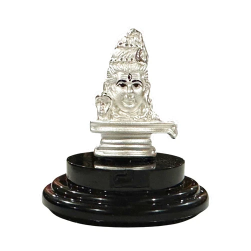Balaji LLC 999 Pure Silver Lord Shiva Idol/Statue/Murti Suitable for Car Deck