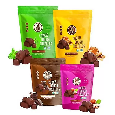 Bhu Fit BHU Keto Truffle Fat Bombs - Decadent Chocolate Organic Keto Treats made with Clean, Low Sugar & Low Carb Ingredients - Variety Pack (4 Bags)