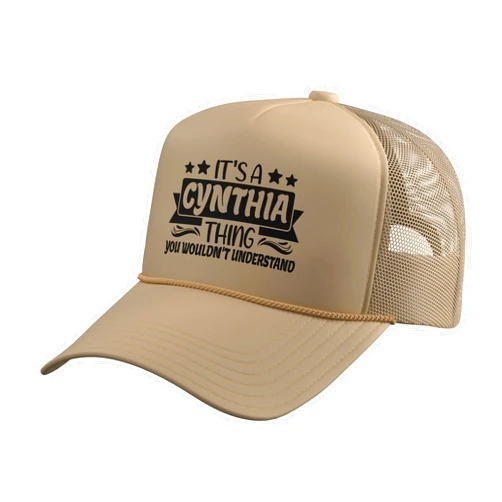 Cynthia Name Day Gifts For Women VKAD Cynthia Name | It's a Cynthia Thing You Would not Understand Trucker Hat with Adjustable Mesh Back