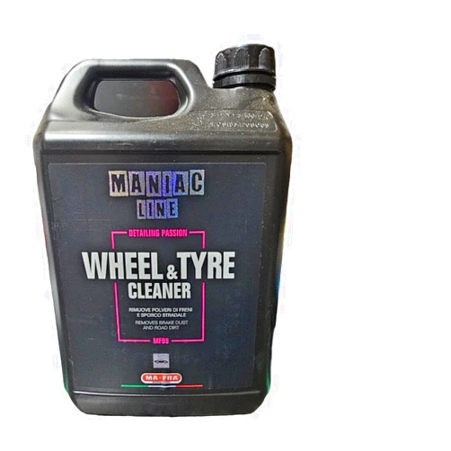 MANIAC LINE MAFRA Car Detailing Line, Wheel & Tyre Cleaner, 33.8 oz, 2in1 Cleaner, Removes Brake Dust and Road Dirt from Alloy Wheels and Rubber (152.2152.2 Fl Oz (Pack of 1))