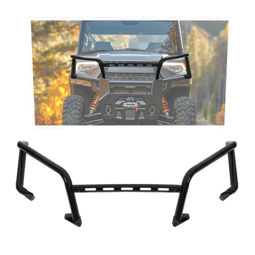 KUAFU Front Brush Guard Compatible with 2018-2024 Polaris Intl Ranger XP Crew 1000 Diesel Replacement for 2882531 Upper Bumper Protector Accessories