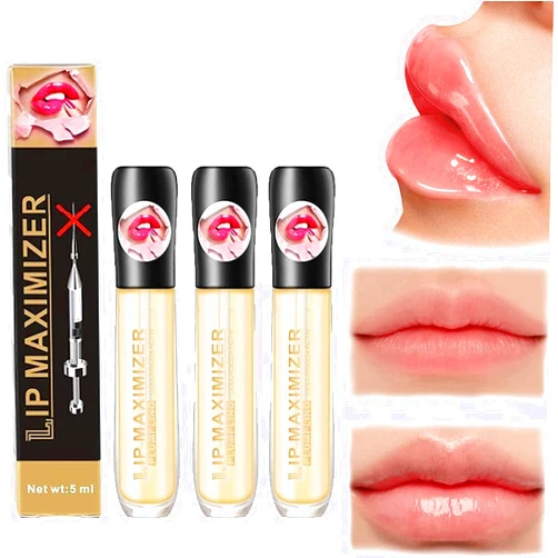 Kayswang Vitamin E Lip Plumping Serum Lip Hyaluronic Lip Plumper Instant Lip Filler for Moisturize Eliminate Dryness Wrinkles Enhances Plump Gloss Cozzo Vitamin E Lip Plumping Serum (3PC)