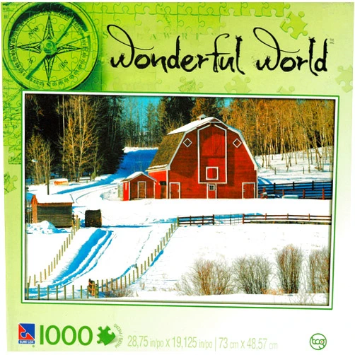 Sure-lux Wonderful World Horse Barn in Winter - 1000 Pieces Jigsaw Puzzle for Age 14+