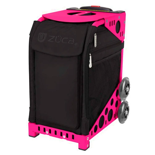 ZUCA Stealth Insert Bag and Neon Pink Frame with Flashing Wheels