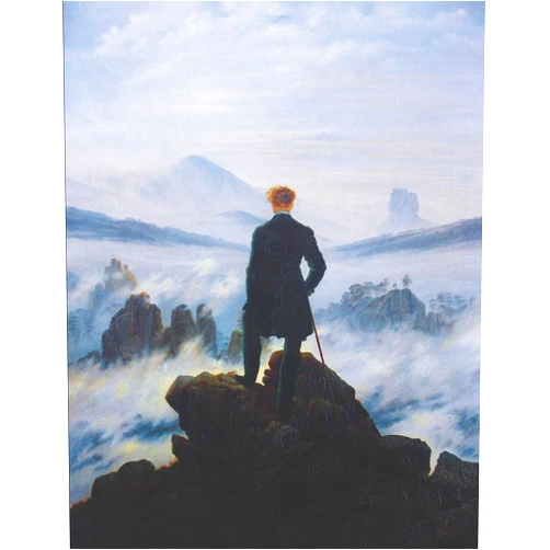 Shy Panda Notebooks Wanderer Above the Sea of Fog Black Paper Notebook: Caspar David Friedrich Painting | Romantic Blank Lined Black Pages Journal for Taking Notes | Use ... Composition Notebook (Black Paper Notebooks)