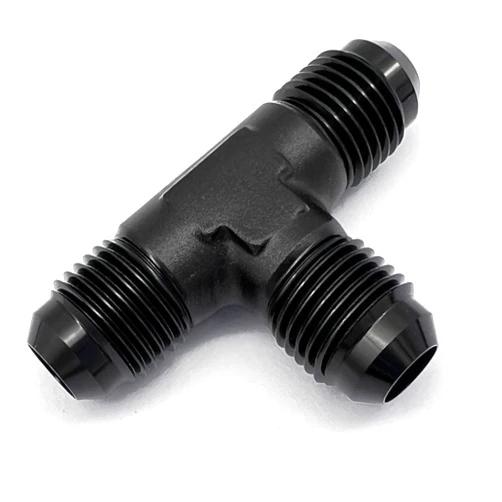 KRD PERFORMANCE KRD PERFORAMANCE Aluminum 4AN Male Flare Tee Fitting Adapter T Union Fuel Hose Connector Black
