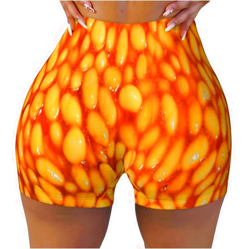 Xsovgoi Onion Women's High Waisted Workout Shorts, Gym Yoga Running Sport Fitness Shorts