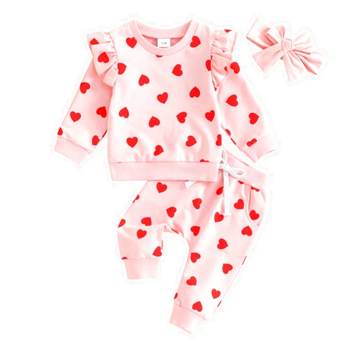 Socutebabe 2Pcs Set Infant Baby Girl Fall Clothes Daddys Girl Long Sleeve Crewneck Sweatshirt+Joggers Pants Winter Outfit Set