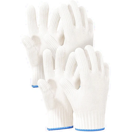 Killer's Instinct Outdoors Heat Resistant Gloves Oven Gloves Heat Resistant with Fingers Kitchen Mitts Pot Holders Cotton Mitts Kitchen Double Oven Holders with Fingers White 2 Pairs
