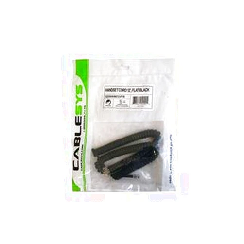 Cablesys 1200FB GCHA444012-FFB HANDSET CORD 12 FLAT BLA