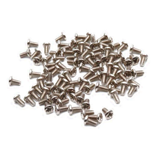 Xiaoyztan 100Pcs M2x4mm 304 Stainless Steel Phillips Pan Head Machine Screw Bolt Full Thread Plain Finish Fastener