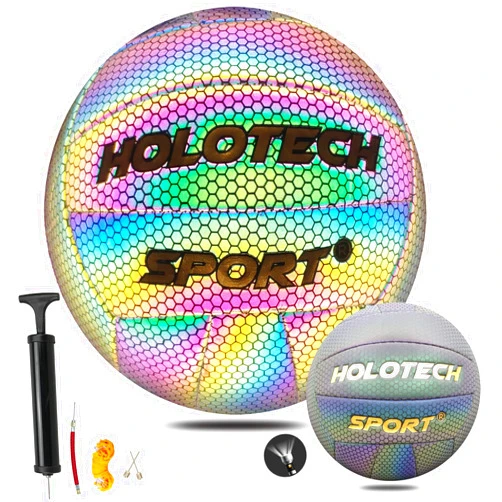 KPASON Volleyballs, Holographic Glowing Volleyball Official Size 5, Indoor Outdoor Beach Volleyball Ball for Men Women