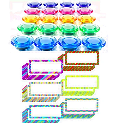 Qualsen 20Pcs Fridge Magnets and Qualsen 60 PCS Dry Erase Magnetic Labels