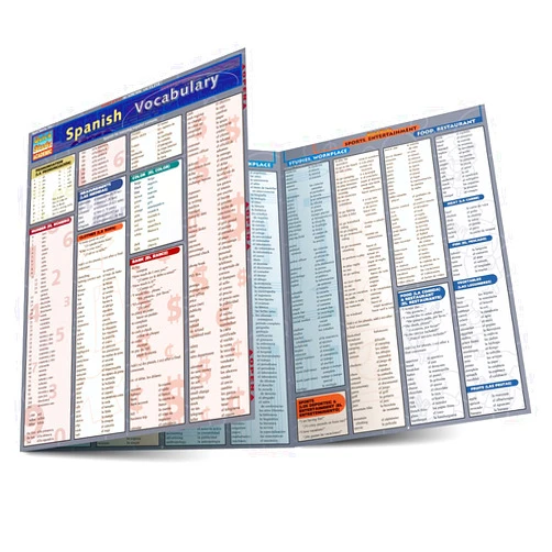 Liliane Arnet M.A. Spanish Vocabulary QuickStudy Laminated Reference Guide