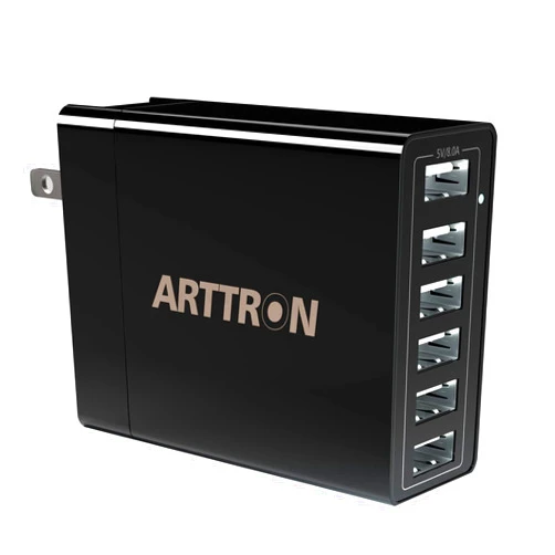 ARTTRON USB Wall Charger,Arttron 40W 6-Port USB Wall Charger Adapter,USB Charging Stations Lightweight Design,Foldable Wall Plug Multiport Charger for iPhone iPad Tablets Smartphones, Home of