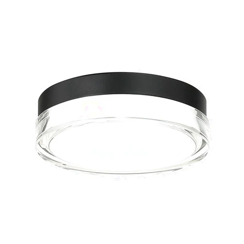 WAC Lighting dweLED, Dot 9in LED Round Flush Mount 3500K in Black