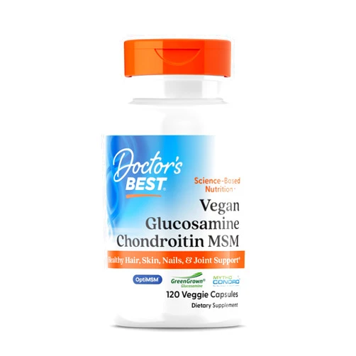 Doctor's BEST Doctors BEST Vegan Glucosamine Chondroitin MSM, Healthy Hair, Skin, Nails, & Joint Support, Non-GMO, Gluten Free, Soy Free, Vegan 120 Veggie Capsules