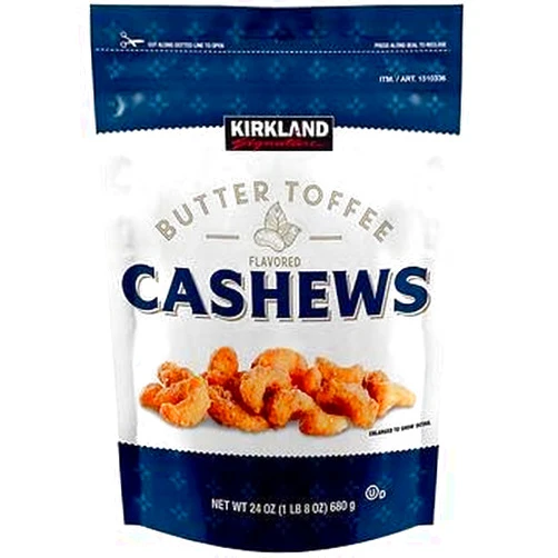Generic Kirkland Signature Butter Toffee Flavored Cashews - 24oz