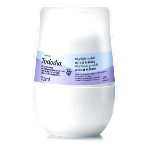 Natura - Linha Tododia (Leite de Algodao) - Desodorante Antitranspirante Roll-on 70 Ml - (Everyday (Cotton Milk) Collection - Roll-on Antiperspirant Deodorant 2.36 Fl Oz)