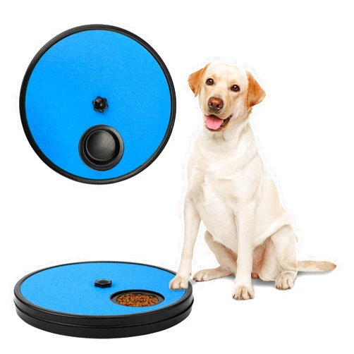 NQEUEPN Dog Scratch Pad for Nails, 3 in 1 Round Rotatable Pet Grinding Mat, Slow Food Storage Box, Fun File Board for Pets Gift Care