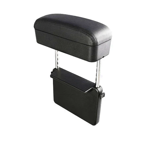 AOWIS Car Console Armrest Box Arm Rest Height Adjustable Comfort Elbow Pad Universal (Black)