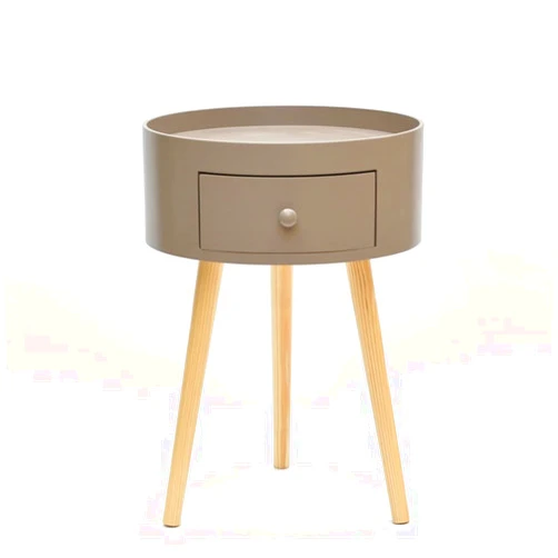 WANGFENG End Table/Side Table/Night Stand / ​Bedside Table with Bin Drawer,edside Table Round Assembly Bedroom Nordic Industrial Style Children's Hotel Bedside Table Cabinet 54X16X38CM
