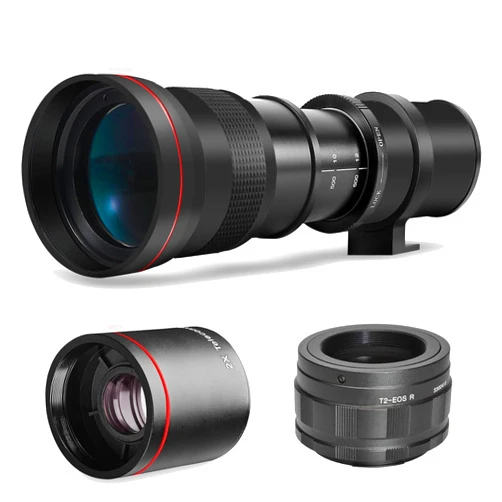 BM Premium High-Power 420-1600mm f/8.3 Manual Telephoto Zoom Lens for Canon EOS R, EOS R3, EOS R5, EOS R6, EOS R6 II, EOS R7, EOS R8, EOS R10, EOS R50, EOS R100, EOS RP Mirrorless Cameras