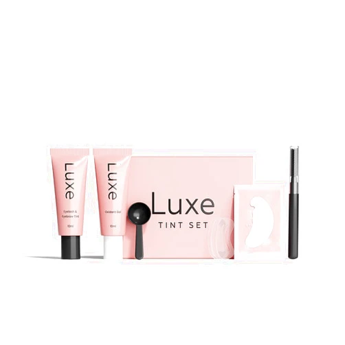 Luxe Cosmetics - Brown Color Set for Lashes and Brows - Long Lasting Temporary Color (Up to 4 Weeks) - Vegan & Cruelty-Free - For Salon & Home Use