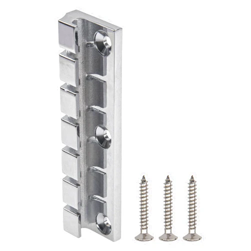 Yootones 1Pcs Yootones 6 String Guitar Bridge Tailpiece with Mounting Screws Compatible with SG Style Electric Guitar Replacement Part (Silver)