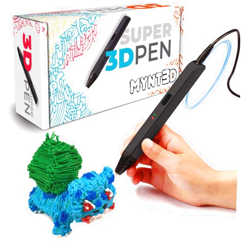 MYNT3D Super 3D Pen, 1.75mm ABS and PLA Compatible 3D Printing Pen