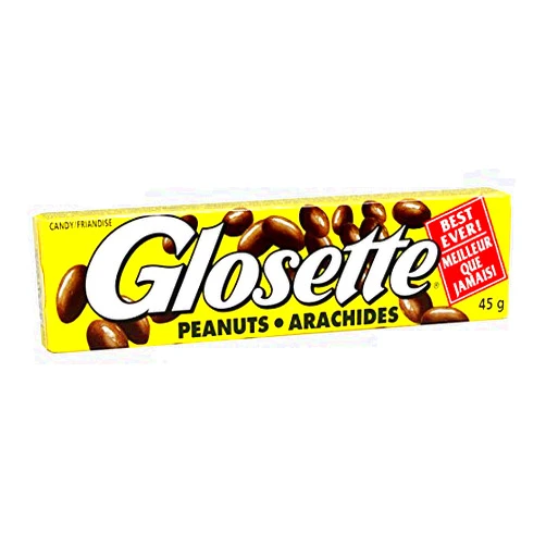Glosette Chocolate Coating Peanuts 45g Each Pack, Made in Canada (Peanut, 6 Packs)