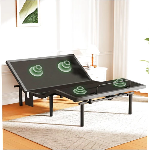 Marsail MS01-1 Queen Adjustable Bed Base with Massage, 4 Ports USB A&C Adjustable Bed Frame with Under-Bed Nightlight, 3 Minutes Fast Assembly, Wireless Control Adjustable Bed with 4 Height Options