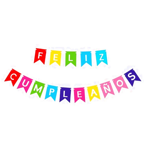 LMGERBUD Feliz Cumpleaños Banner,Colorful Spanish Birthday Bunting Banner for Birthday Party Decorations