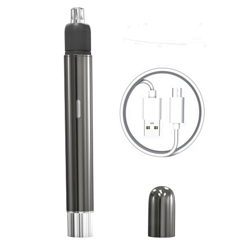 Camidy Electric Nose Hair Trimmer, No Pulling Nose Hair Remover USB Rechargeable Painless Detail Trimmer with Cleaning Brush for Bathroom Nose Hair Grooming
