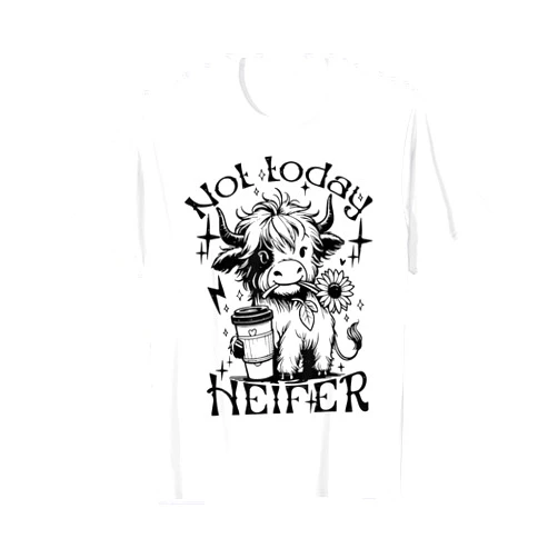Not Today Heifer Sunflower Baby Highland Cow Shirt Not Today Heifer Sunflower Baby Highland Cow Western T-Shirt