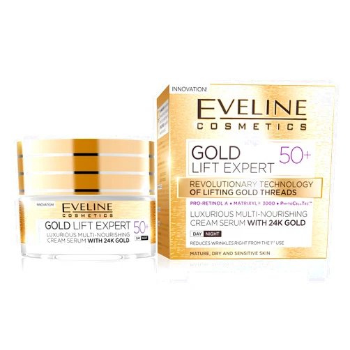 Eveline Cosmetics Gold 24karat Gold Lift Expert Strong Anti-Wrinkle Firming Cream Day & Night 50 + 50ml