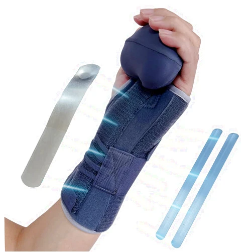 YACCA Wrist Brace with Removable Finger Ball Exerciser,Metal Wrist Splint for Carpal Tunnel Relief Night Support,Tendonitis Arthritis Pain Relief