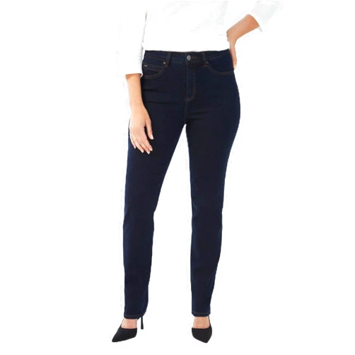 FDJ French Dressing Jeans Women's Classic Denim Straight Leg Jean, Olivia Slightly Curvy Fit, Midnight Blue