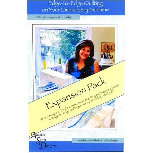 Amelie Scott Designs Edge to Edge Quilting on Your Embroidery Machine Expanded Pack of Different Designs