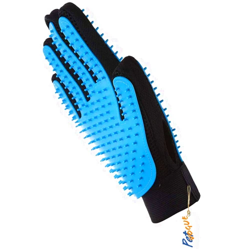 PetVogue Pet Hair Remover Handbursh - Gentle Pet Grooming Glove Brush - Perfect For Small Medium Large Dogs & Cats With Long & Short Fur - Double Sided Grooming Handbrush 1 Count (Pack Of 1)