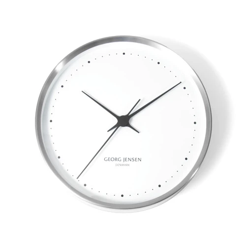 Georg Jensen George Jensen Wall Clock 3587583 Henning Koppel/Henning Coppel 30cm Steel & White [Parallel Import]