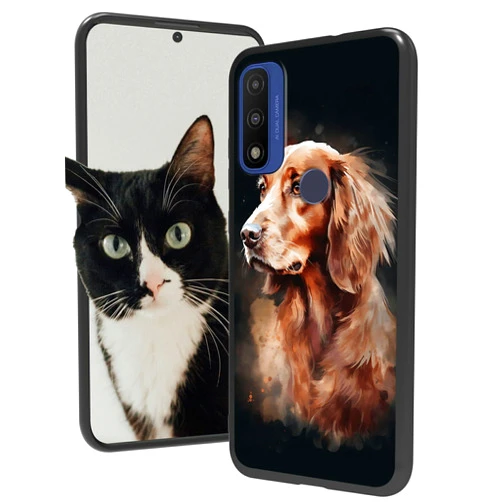 DHYYDSQZ for Motorola Moto G Pure Phone Case with Golden Retriever Dog Art Design Slim Shockproof Soft TPU Silicone Cover [Square Edges] [Camera Protection] Case for Moto G Pure 6.5 inch 2021
