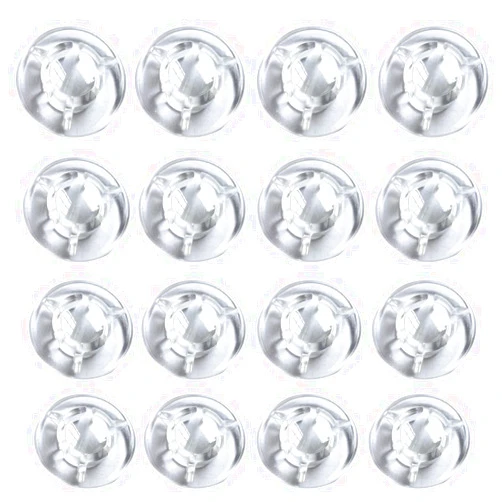 Jiayouy Clear Mushroom Style Guitar Effect Pedal Footswitch Toppers Foot Nail Cap Protection Cap for Guitar Effect Pedal Protection Cap 16-Pack