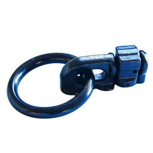 Gripon (Pack of 8) Black Aluminum L-Track Double Stud Tiedown Fitting with O-Ring 5,000 lb. Capacity