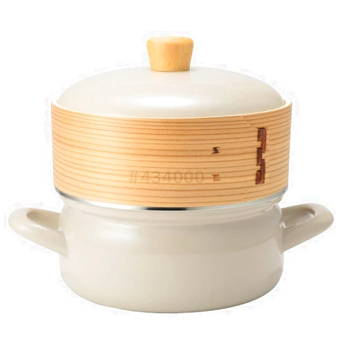 FUJIHORO Fuji Enameled Pot with Seiro, Gurege